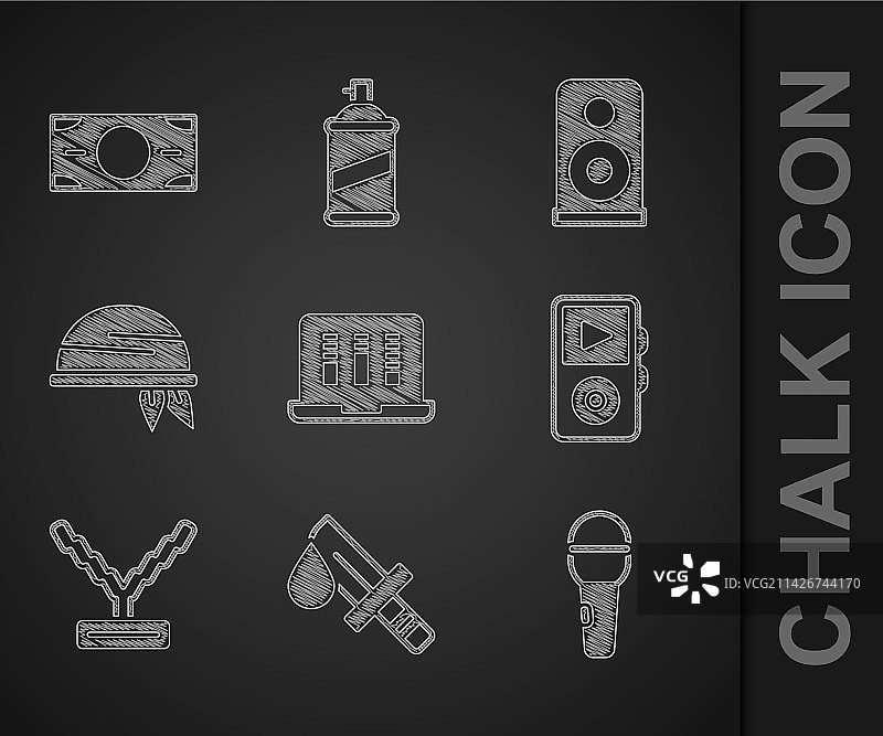 录音设备与血刀图片素材