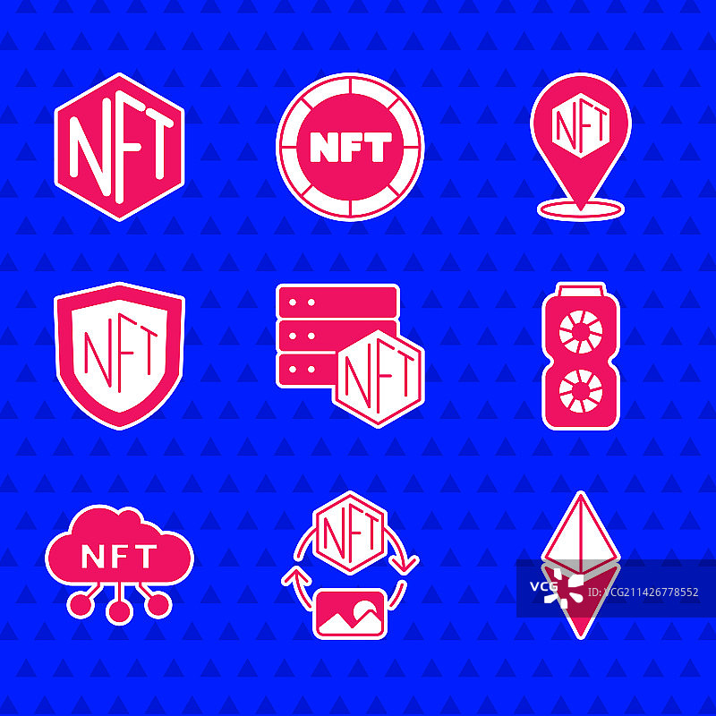 NFT区块链技术数字加密艺术图片素材