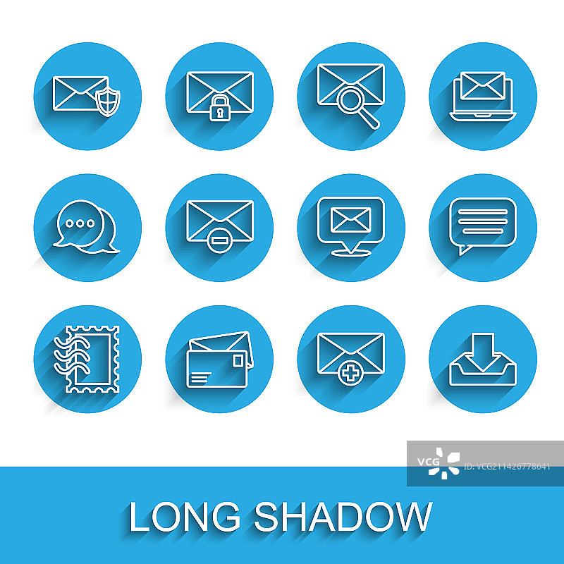 邮票信封盾牌图片素材