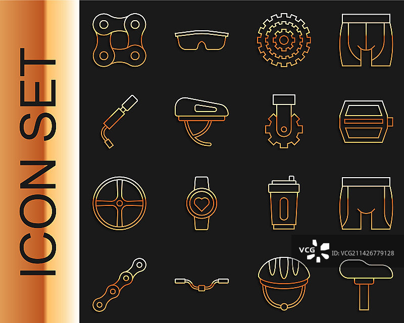 自行车座椅、骑行短裤和脚踏图片素材