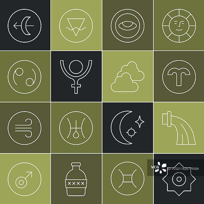 流星水瓶座黄道白羊座生产线图片素材