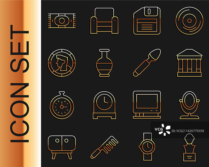 石膏头像雕塑线条稿：圆形妆容图片素材