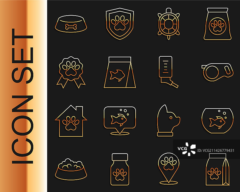 宠物食品袋，带鱼的鱼缸图片素材