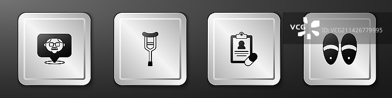 爷爷、拐杖与医疗图片素材