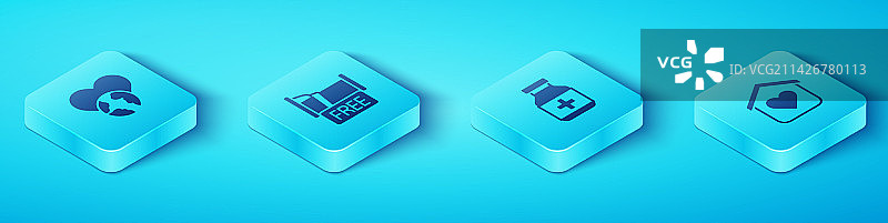 2.5D等距世界爱心-免费图片素材