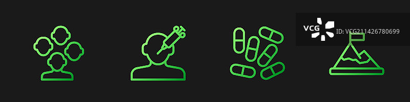 治疗精神分裂症的药丸图片素材