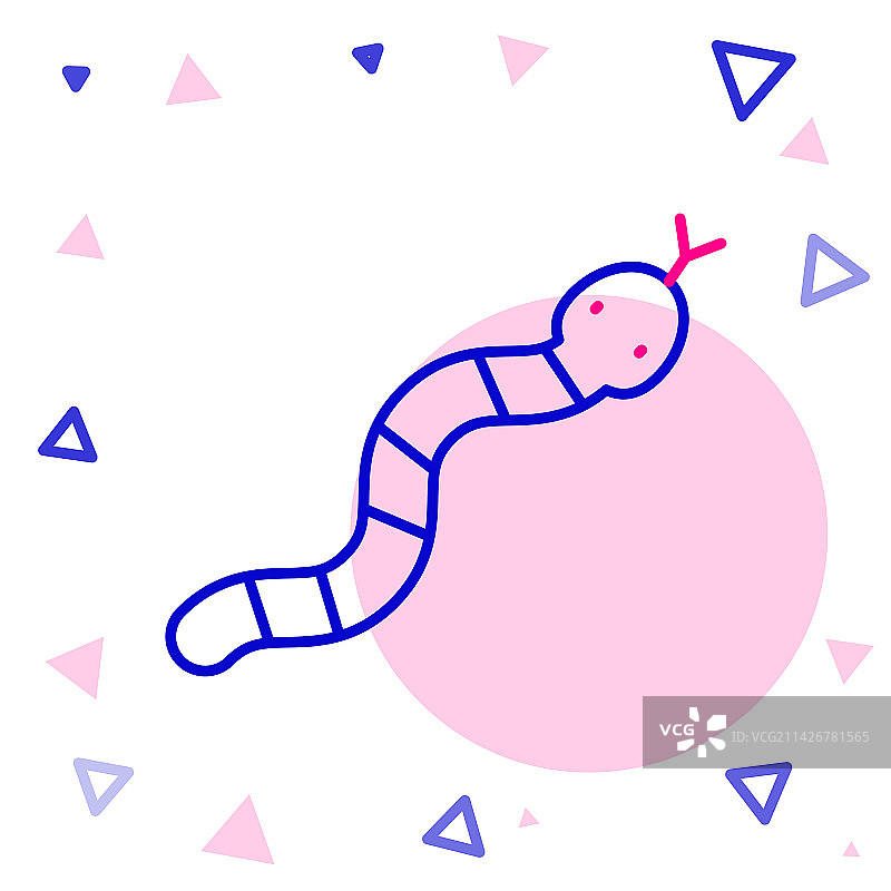 白色背景上的蛇形线条图标图片素材