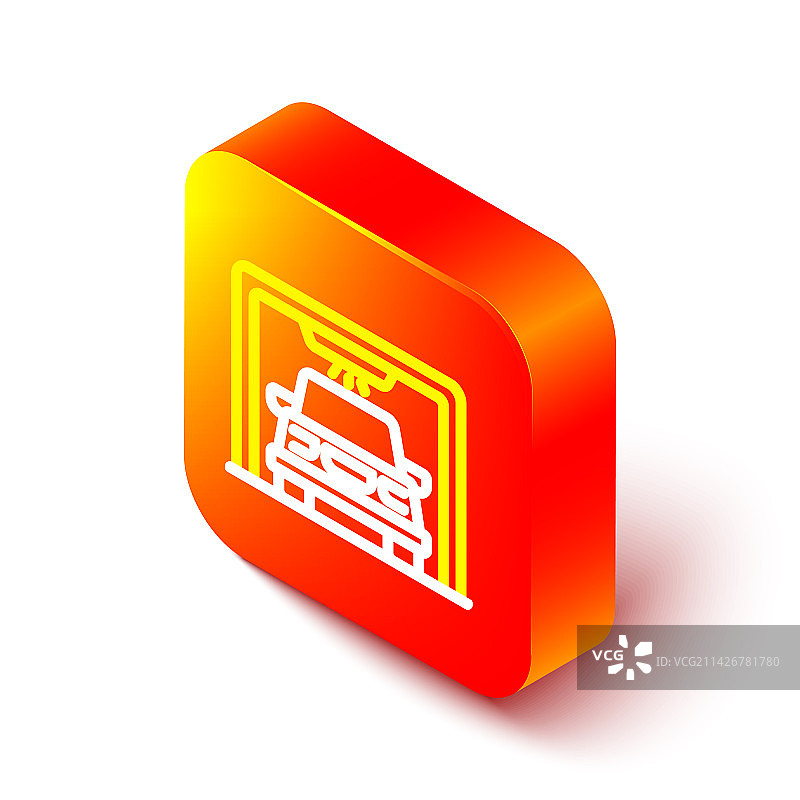 2.5D线条洗车图标，白色背景图片素材