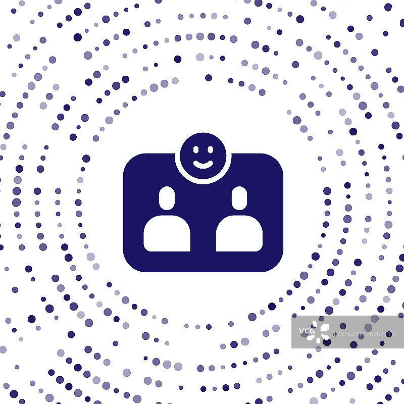 白色背景上的蓝色朋友永久图标图片素材