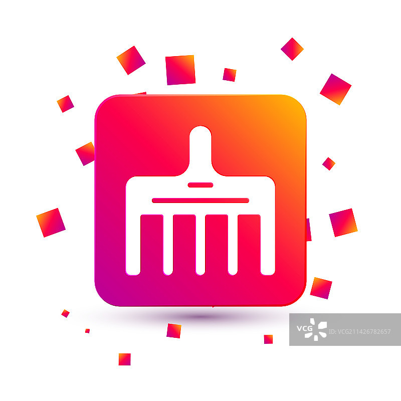 白色发刷图标，白色背景图片素材