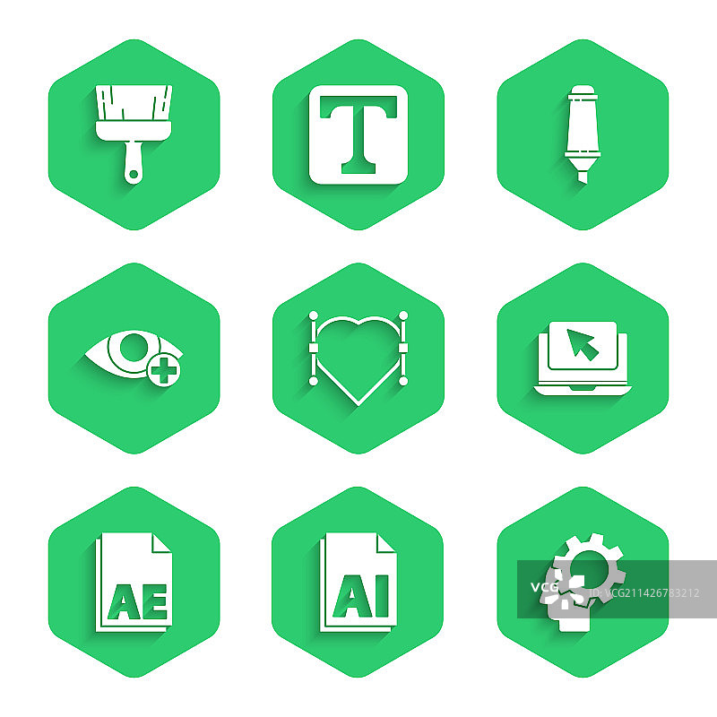 贝塞尔曲线AI文件爱心图案图片素材