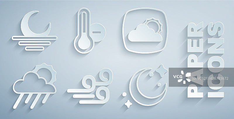 多风天气天气预报云图片素材