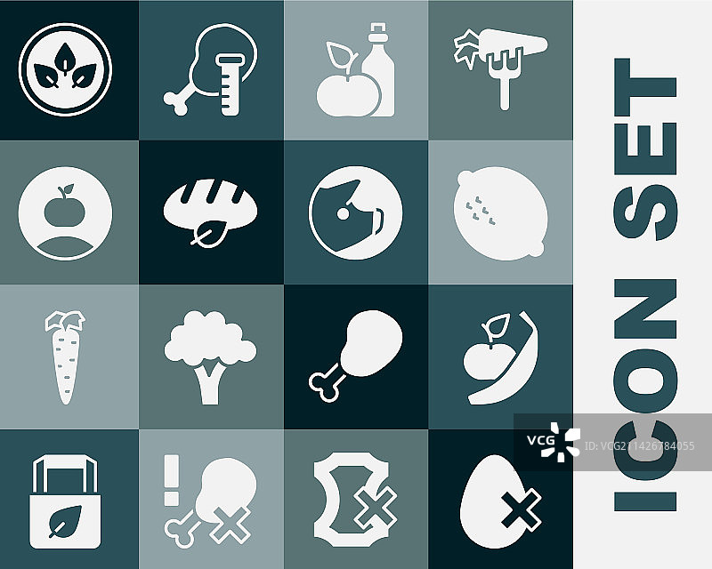 禁止鸡蛋苹果香蕉柠檬苹果醋图片素材