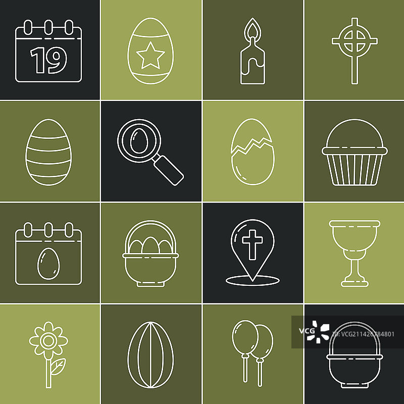 篮子基督教圣杯复活节蛋糕banner图片素材