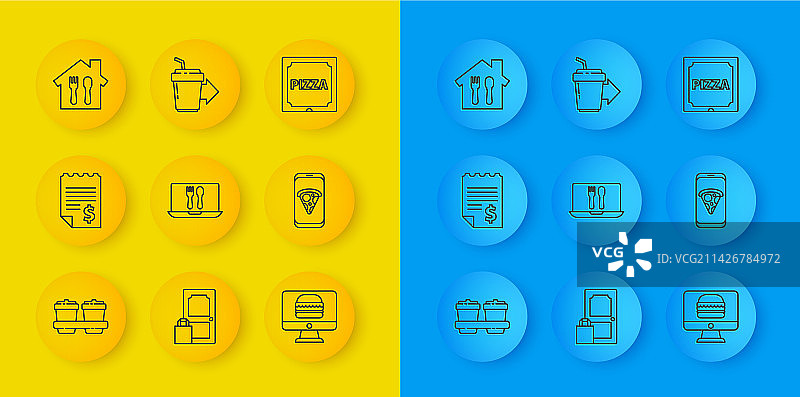 咖啡杯、外带咖啡、纸张或金融线条组合图片素材