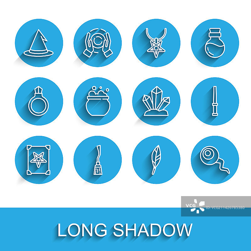 古代魔法书、女巫扫帚、帽子图片素材