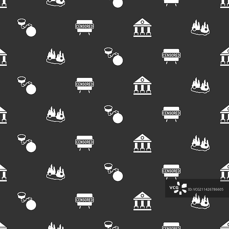 法院大楼、燃烧的汽车和球图片素材