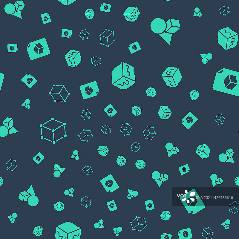 2.5D立方体基础几何形状套装图片素材