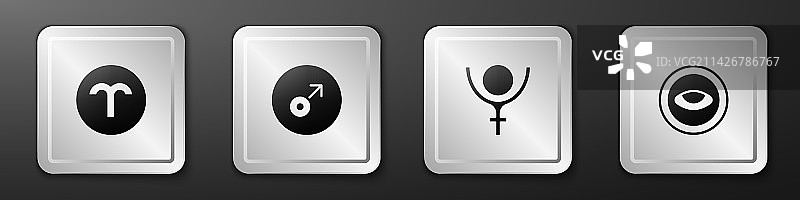 白羊座火星符号冥王星符号图片素材