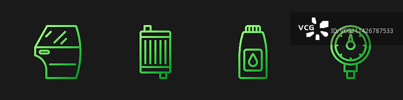 汽车门机油罐线条图标图片素材