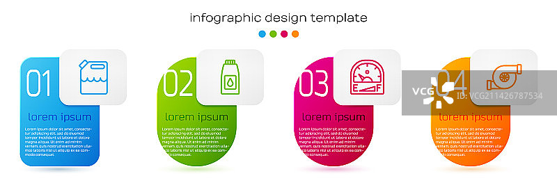汽油罐电机机油线条组合图片素材