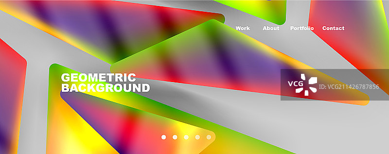 明亮多彩的三角形抽象图片素材