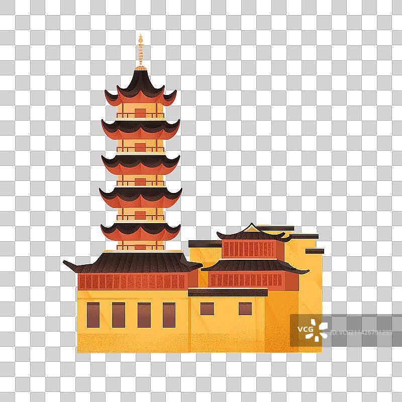 南京鸡鸣寺建筑元素图片素材