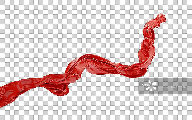 3D渲染红色波纹图片素材