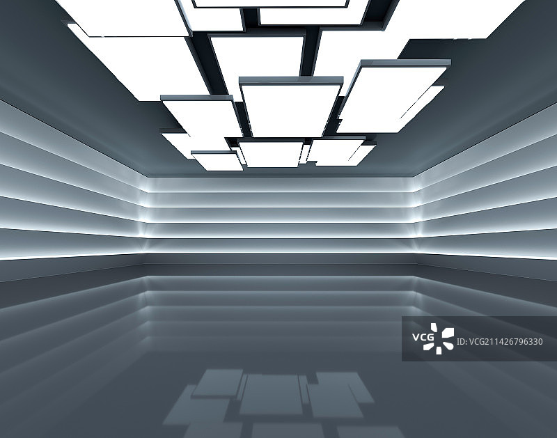 3D渲染展厅房间图片素材