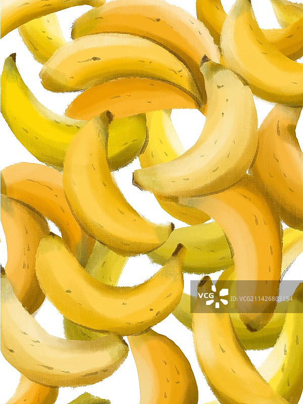 香蕉黄色水果静物手机主题壁纸4:3尺寸背景图片素材