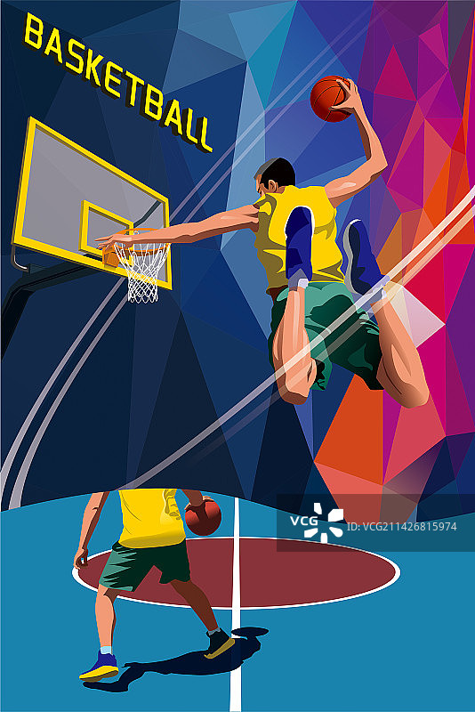 篮球插画图片素材