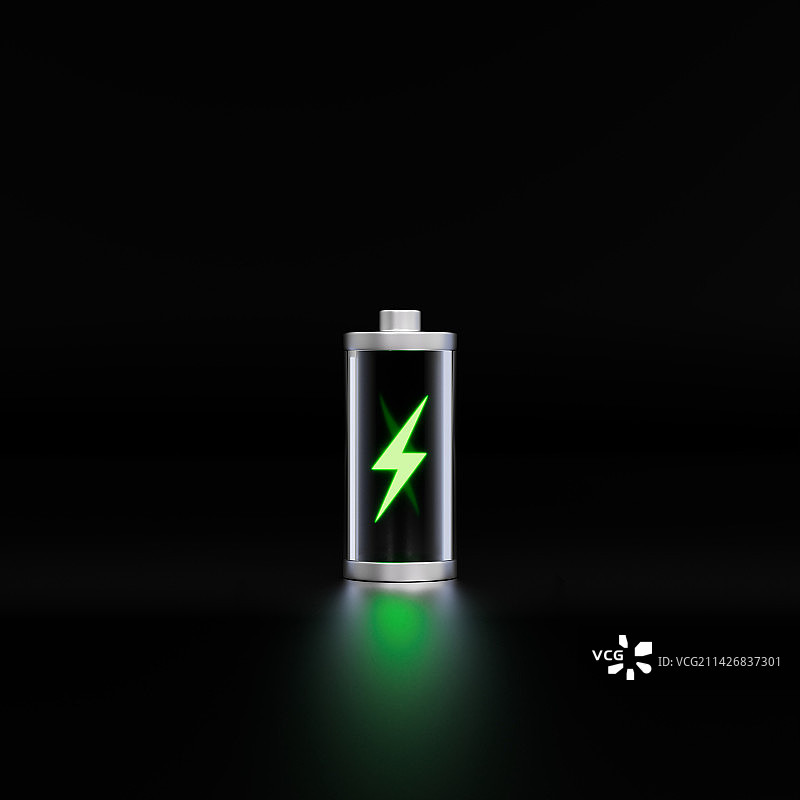 3D渲染的科技感的抽象电池图片图片素材