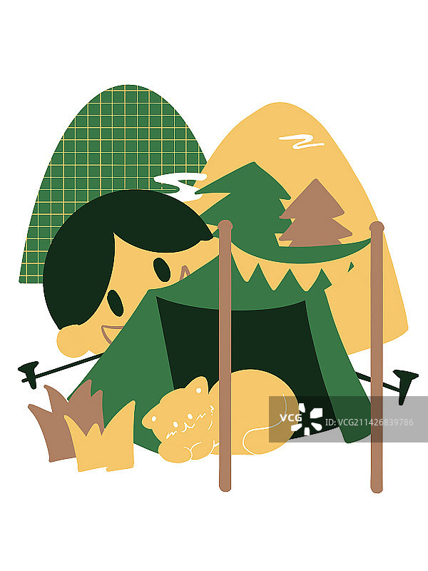 在帐篷里的人图片素材