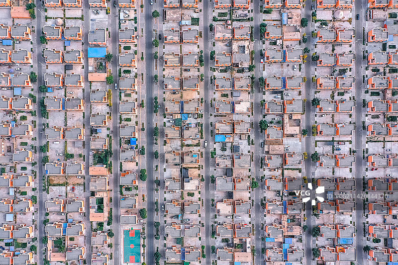 大面积整齐的平房图片素材