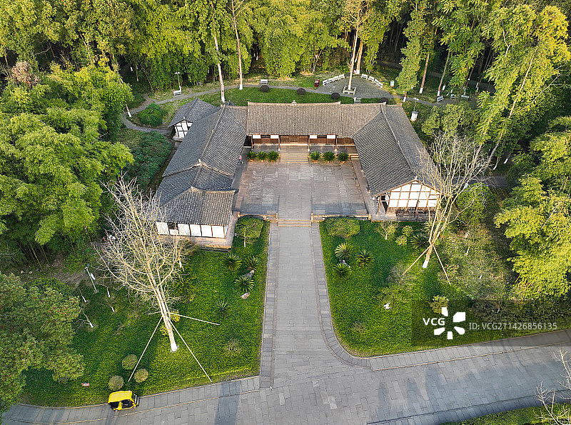 四川省广安市邓小平故里旅游区航拍图片素材