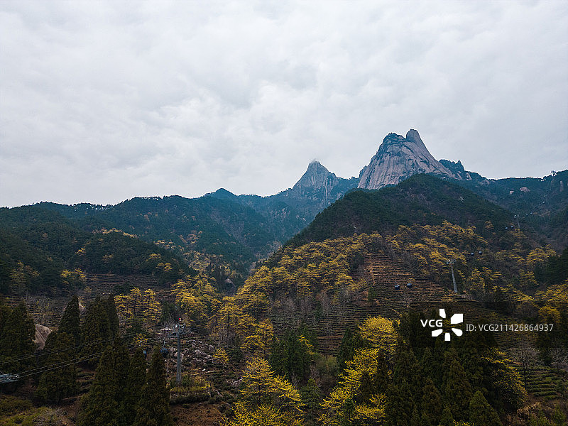 航拍安徽天柱山图片素材