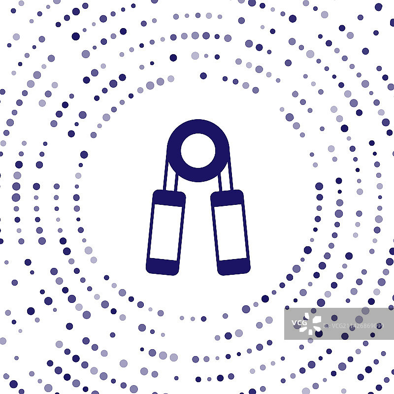 白色背景上的蓝色运动型扩展器图标图片素材