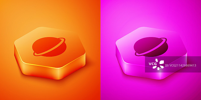 2.5D土星及其行星环系统图片素材