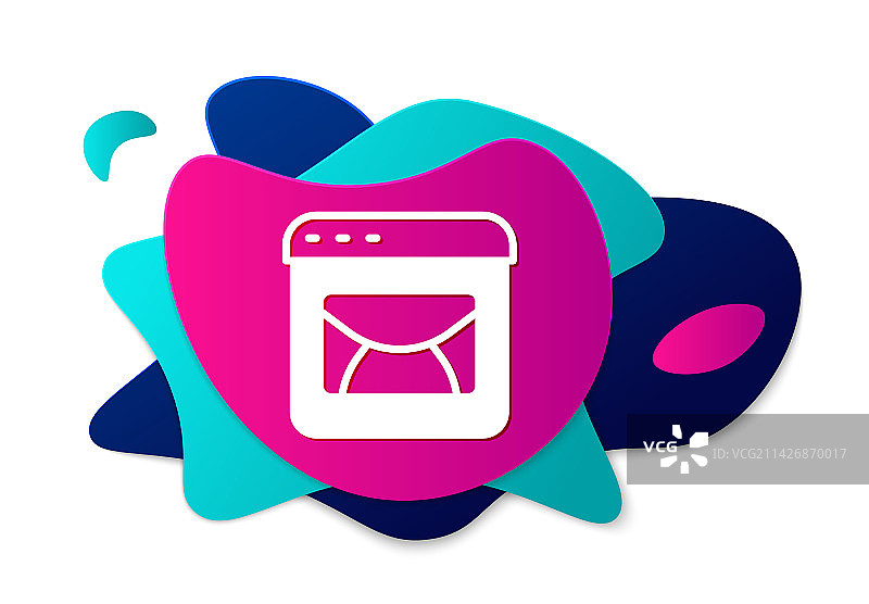 彩色邮件和电子邮件图标图片素材