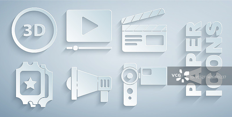 扬声器电影场记板电影票图片素材