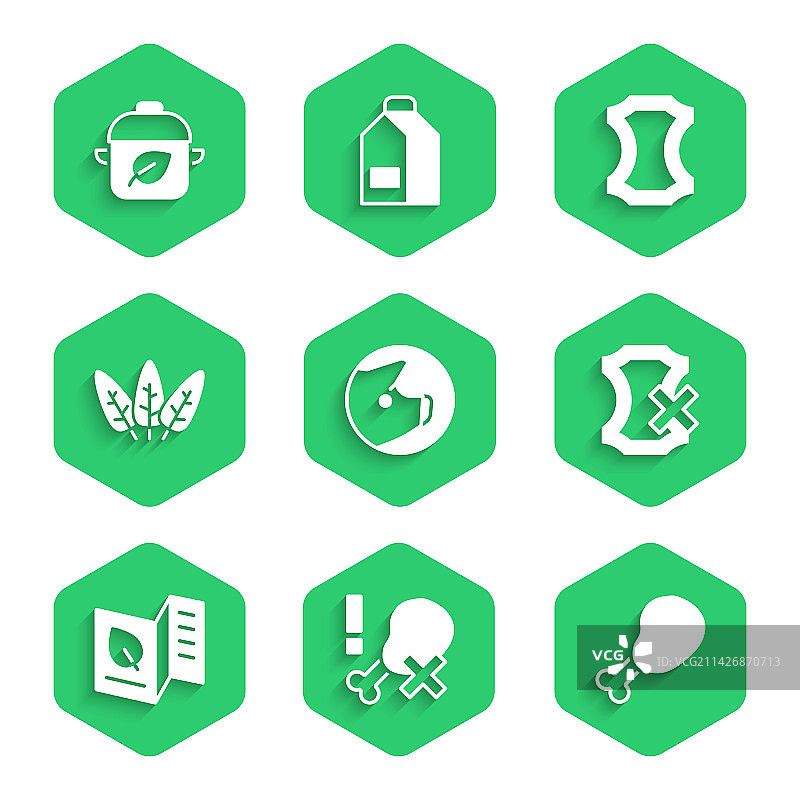 小猪、鸡腿和皮革图片素材