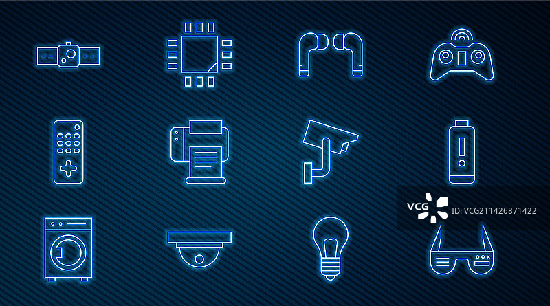 智能眼镜电池电量场景元素图片素材