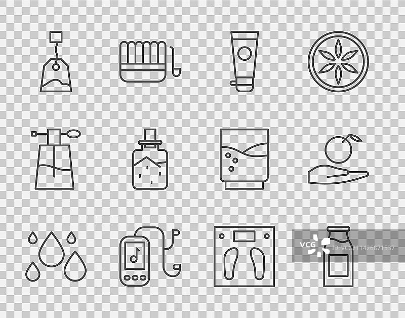 水滴瓶装牛奶奶油系列图片素材