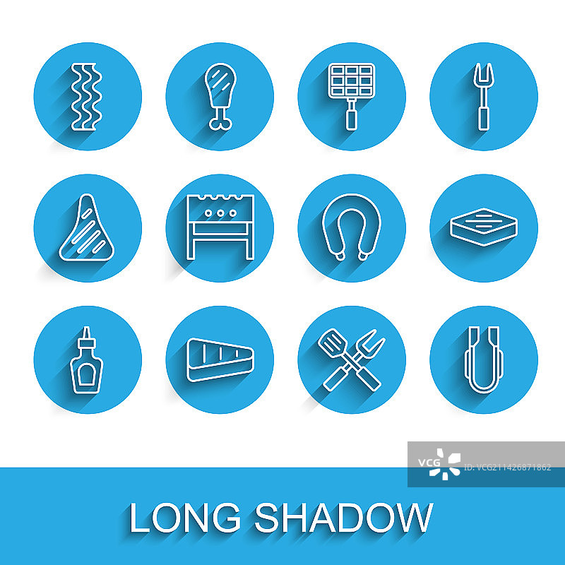 调味瓶牛排肉培根条套餐图片素材