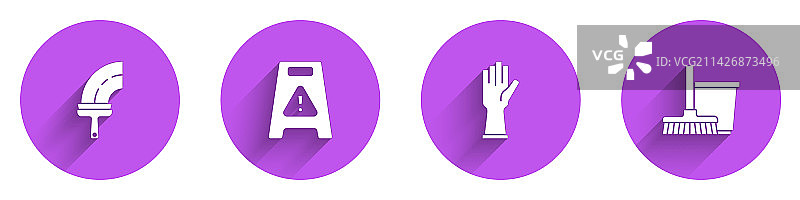 窗户清洁橡胶清洁剂湿地板手套图片素材