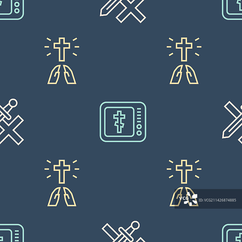 祈祷手势线条组合图片素材