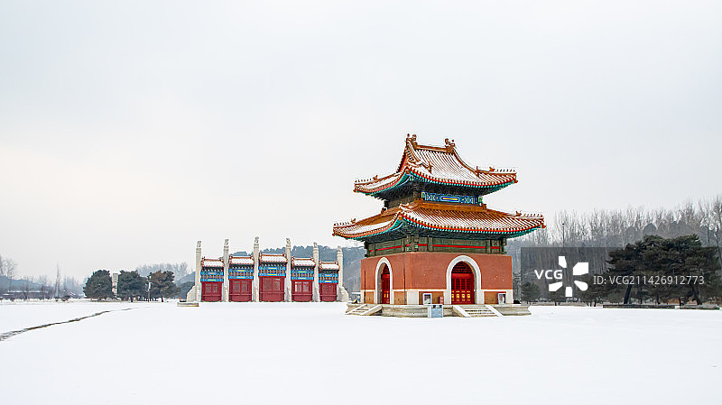 清西陵雪景图片素材