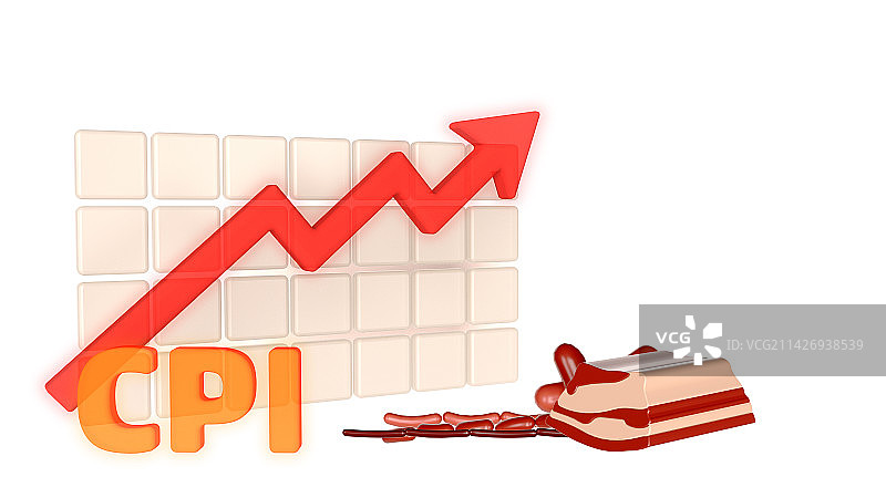 C4D渲染经济元素图标组合图片素材