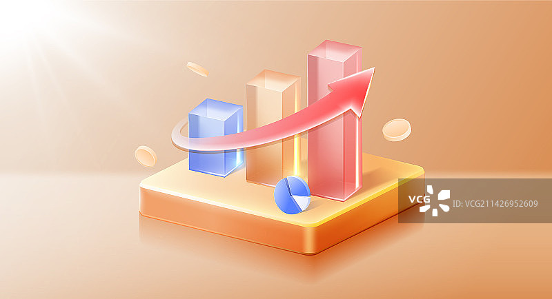 柱状图数据插画图片素材