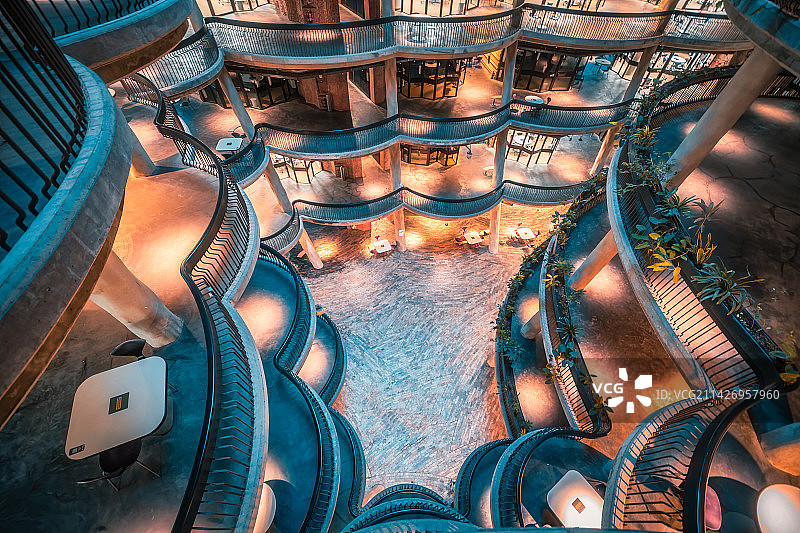 新加坡南洋理工大学Hive工业风建筑室内图片素材